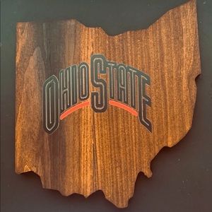 Wood Ohio State Wall Plaque